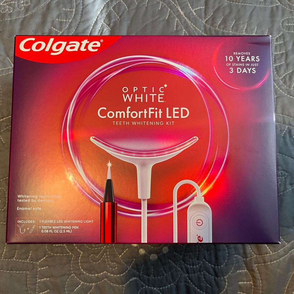 NEW Colgate Optic White ComfortFit LED Teeth Whitening Kit